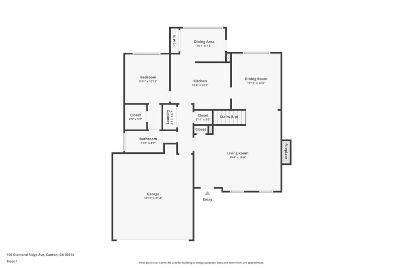 2,780/Mo, 109 Diamond Ridge Ave Canton, GA 30114 Floor Plan View