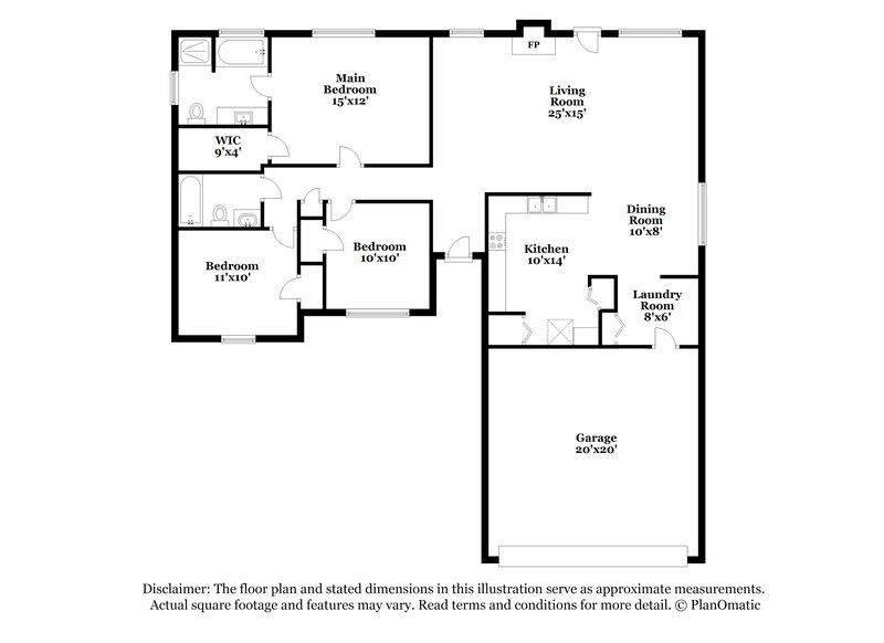 1,825/Mo, 126 Villa Rosa Rdg Temple, GA 30179 Floorplan View