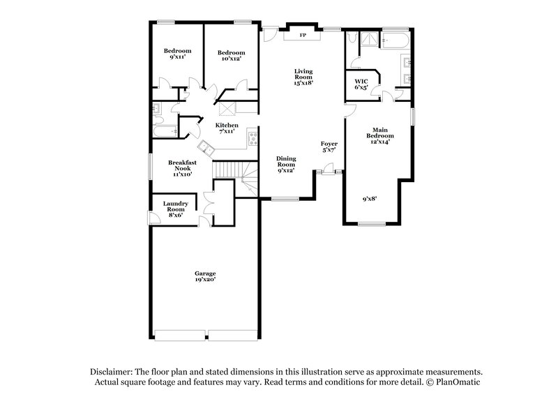 1,890/Mo, 116 Arborwood Way Temple, GA 30179 Floorplan View