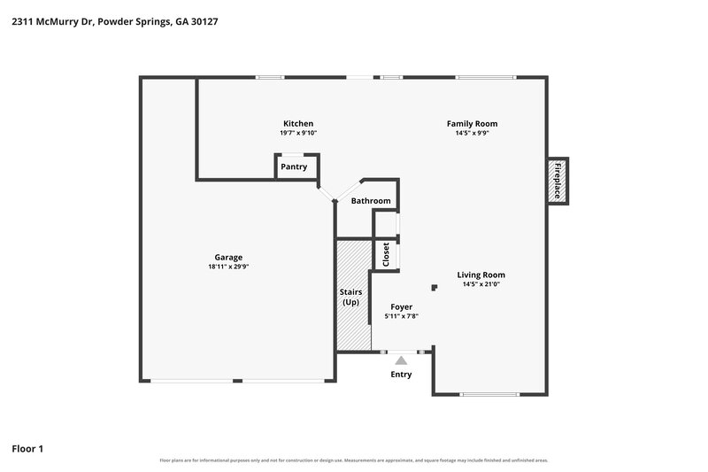 2,105/Mo, 2311 McMurry Dr Powder Springs, GA 30127 Floor Plan View
