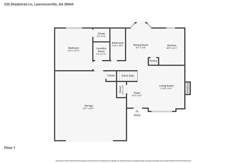 2,275/Mo, 335 Shadetree Ln Lawrenceville, GA 30044 Floor Plan View