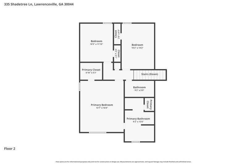2,275/Mo, 335 Shadetree Ln Lawrenceville, GA 30044 Floor Plan View 2