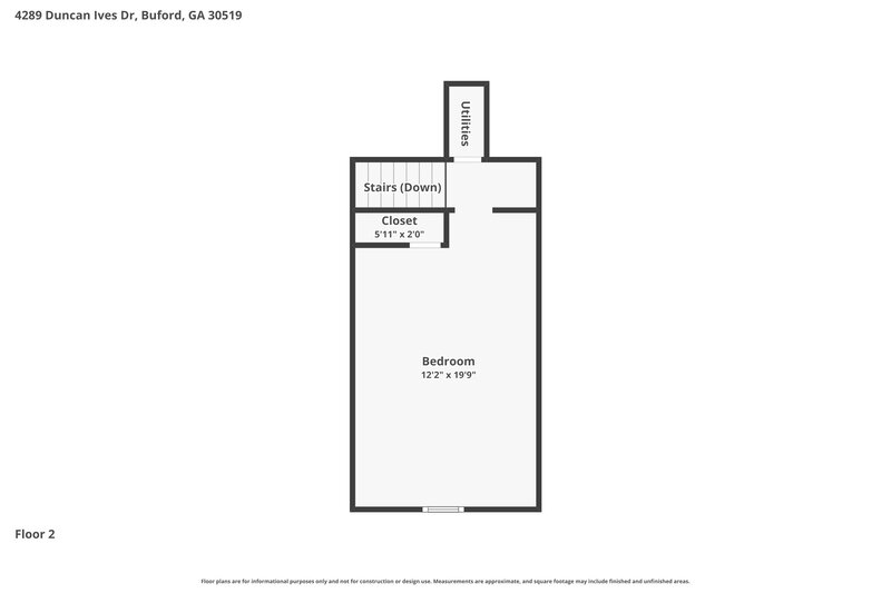 2,155/Mo, 4289 Duncan Ives Dr Buford, GA 30519 Floor Plan View 2