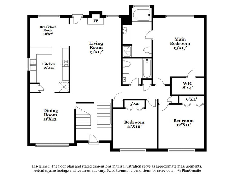2,410/Mo, 2869 Overlake Run Powder Springs, GA 30127 Floor Plan View