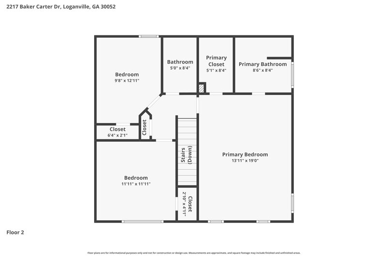 2,010/Mo, 2217 Baker Carter Dr Loganville, GA 30052 Floor Plan View