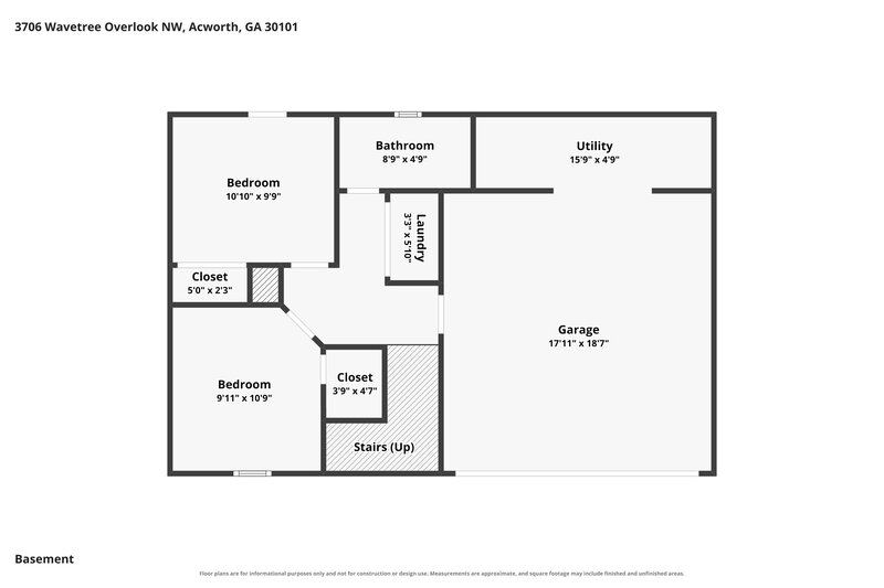 1,900/Mo, 3706 Wavetree Overlook NW Acworth, GA 30101 Floorplan View