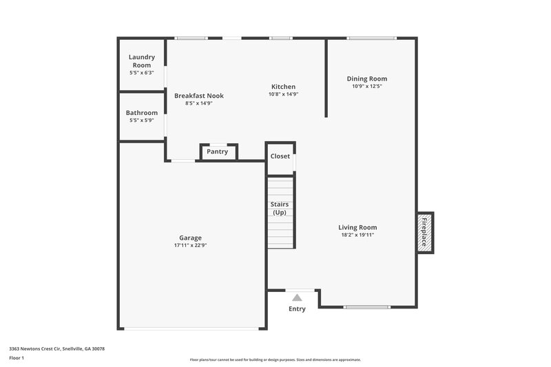 3,250/Mo, 3363 Newtons Crest Cir Snellville, GA 30078 Floor Plan View
