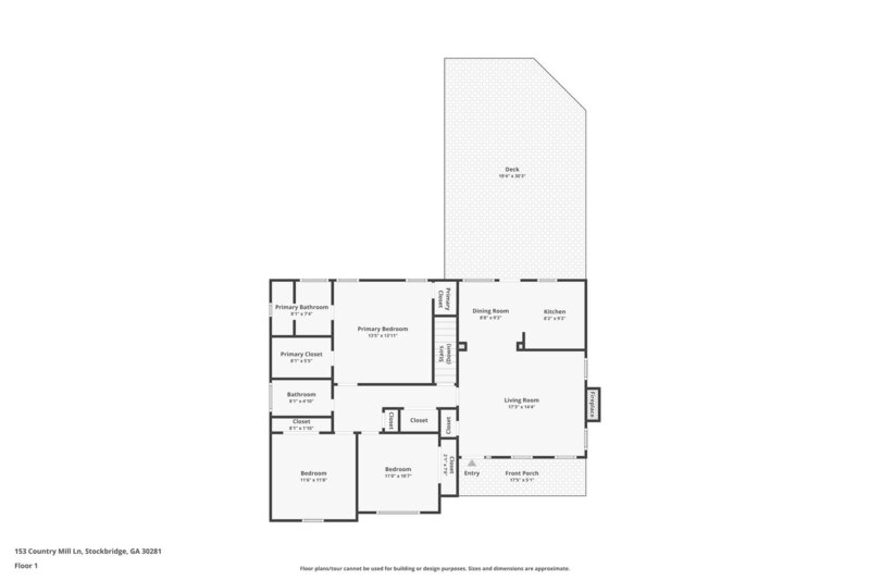 1,790/Mo, 153 Country Mill Ln Stockbridge, GA 30281 Floorplan View