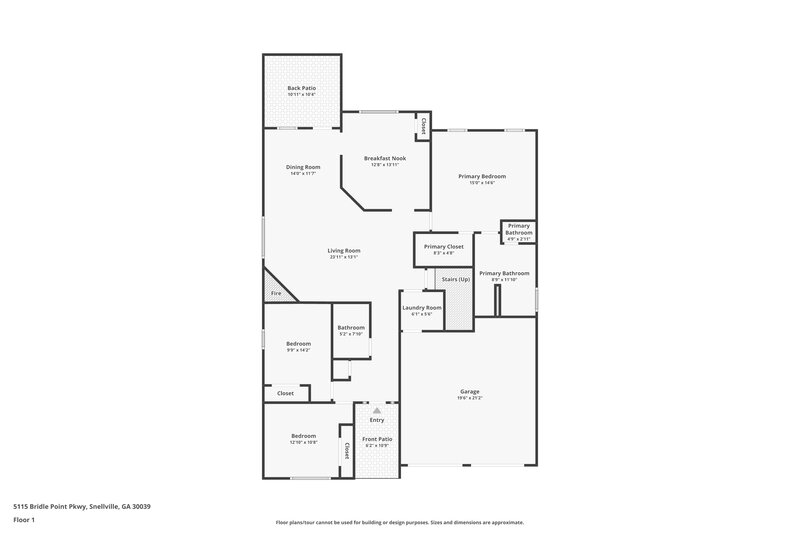 1,975/Mo, 5115 Bridle Point Pkwy Snellville, GA 30039 Floor Plan View