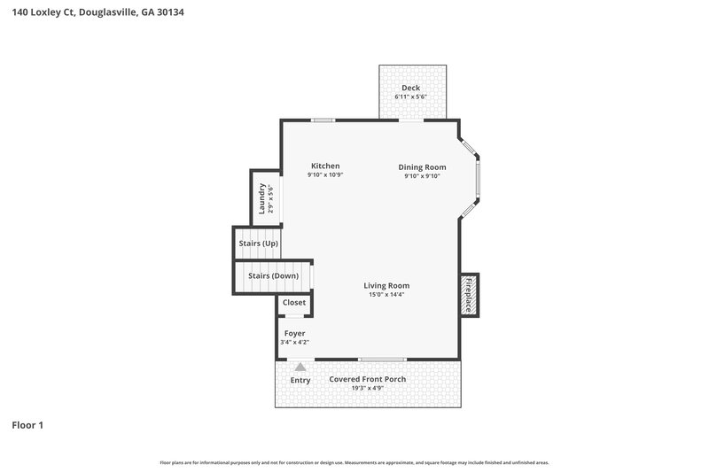 1,765/Mo, 140 Loxley Ct Douglasville, GA 30134 Floor Plan View 2