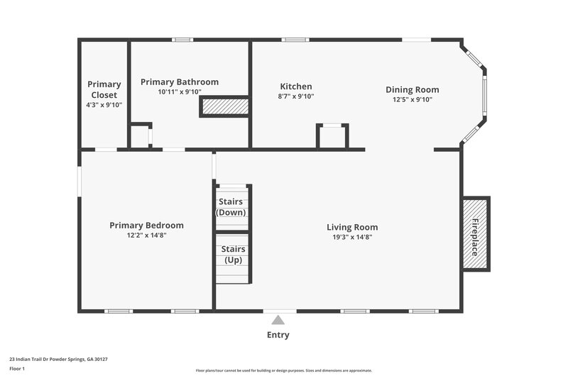 1,760/Mo, 23 Indian Trail Dr Powder Springs, GA 30127 Floor Plan View 3