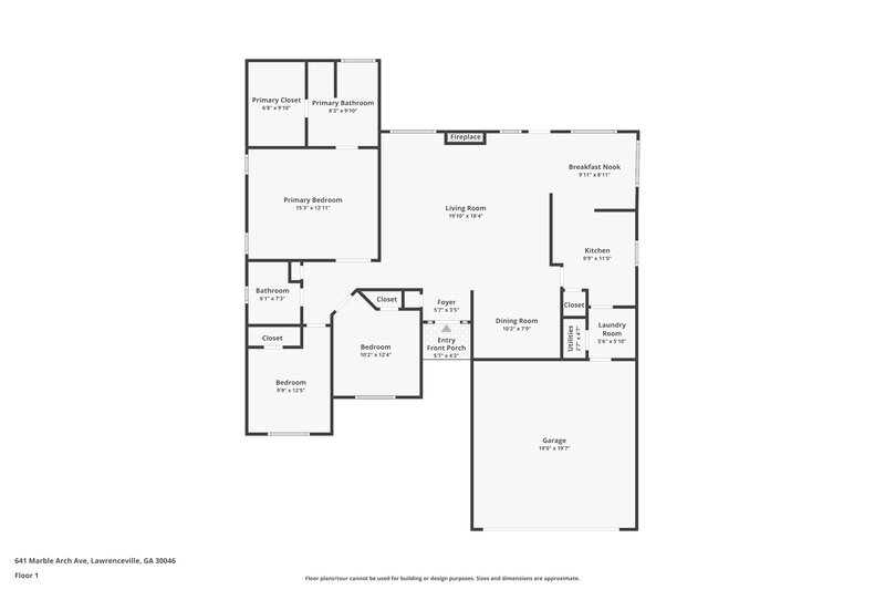 1,940/Mo, 641 Marble Arch Ave Lawrenceville, GA 30046 Floor Plan View
