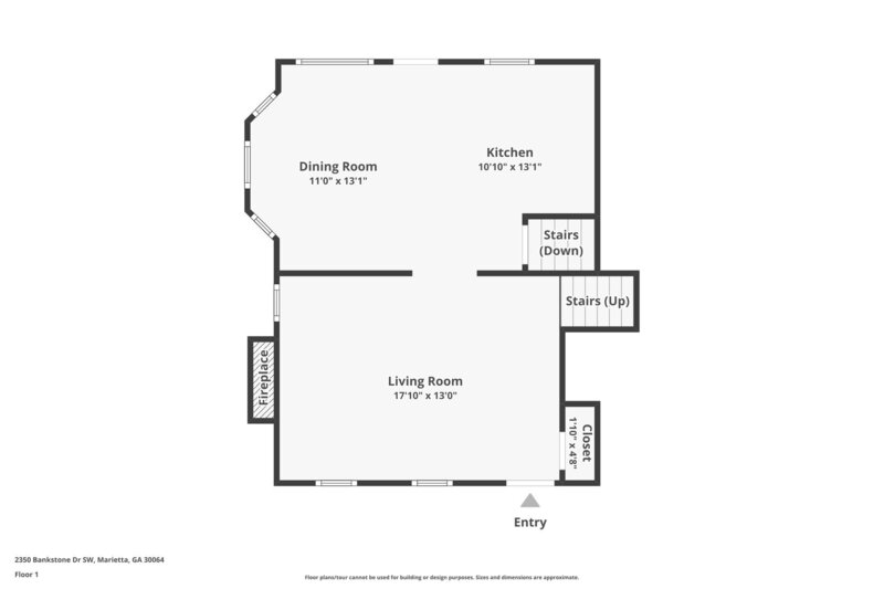 1,890/Mo, 2350 Bankstone Dr SW Marietta, GA 30064 Floorplan View