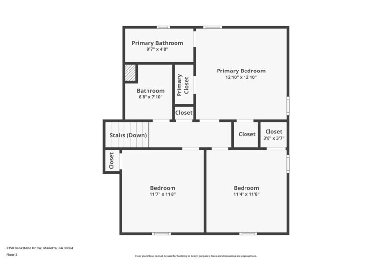 1,890/Mo, 2350 Bankstone Dr SW Marietta, GA 30064 Floorplan View 2