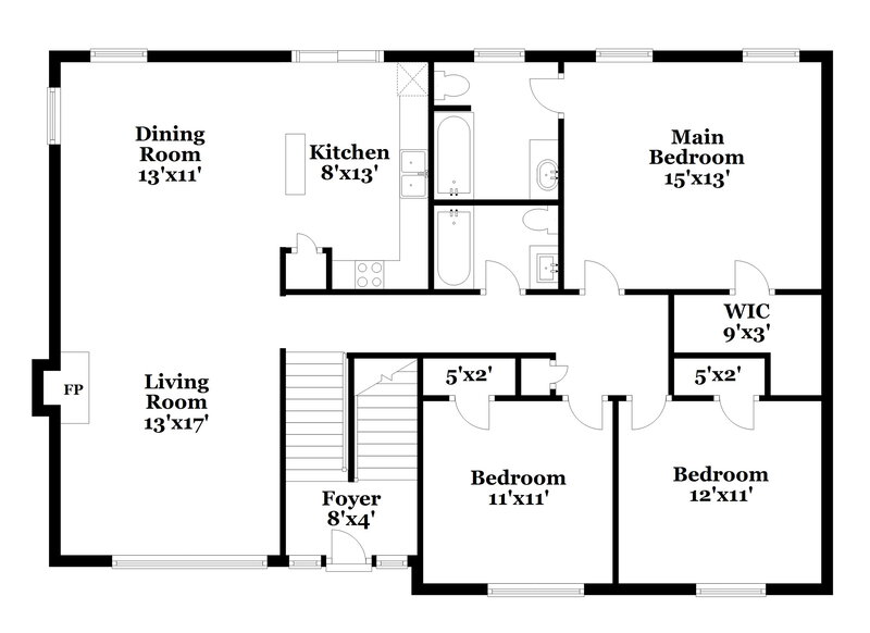 1,635/Mo, 11 Greatwood Dr White, GA 30184 Floor Plan View