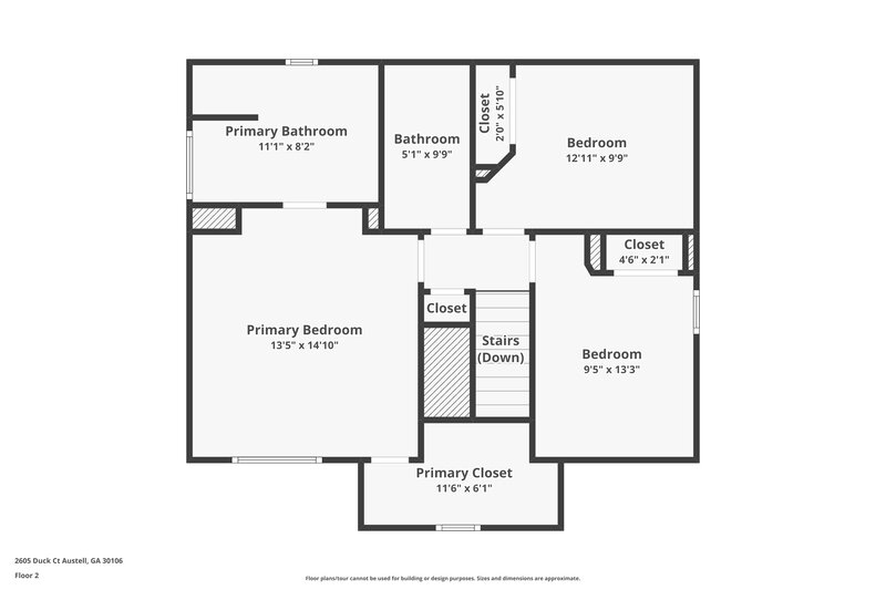 2,000/Mo, 2605 Duck Ct Austell, GA 30106 Floor Plan View 2