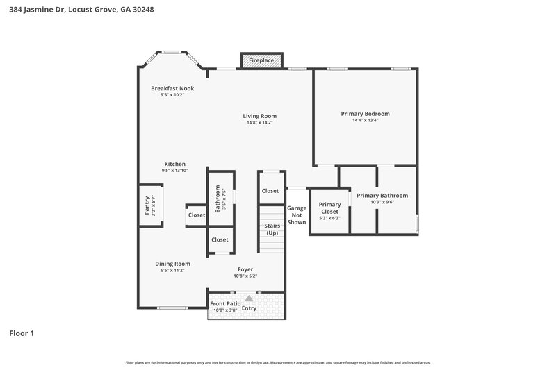 1,935/Mo, 384 Jasmine Dr Locust Grove, GA 30248 Floor Plan View