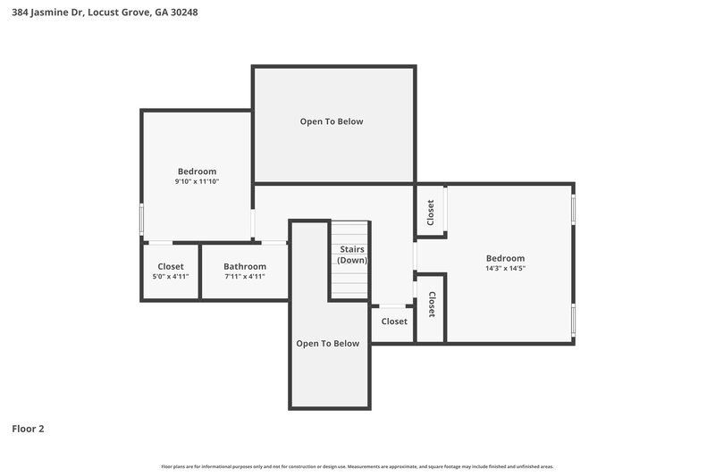 1,935/Mo, 384 Jasmine Dr Locust Grove, GA 30248 Floor Plan View 2