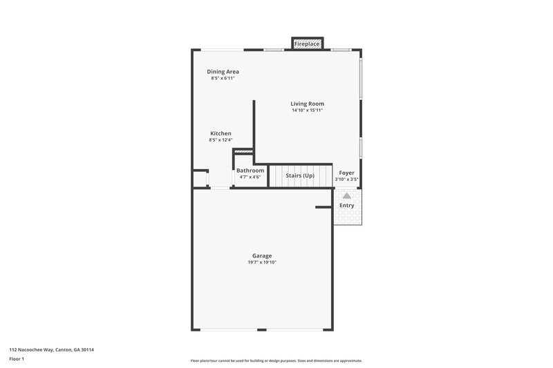 1,805/Mo, 112 Nacoochee Way Canton, GA 30114 Floor Plan View