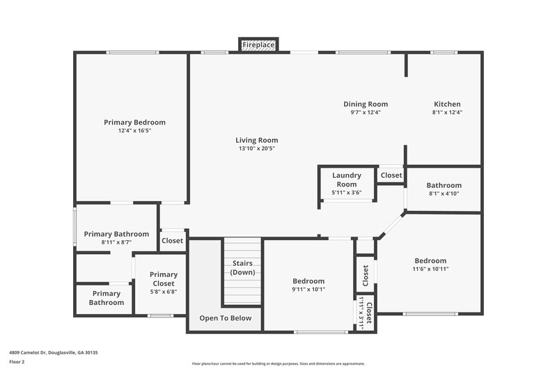 1,790/Mo, 4809 Camelot Dr Douglasville, GA 30135 Floor Plan View