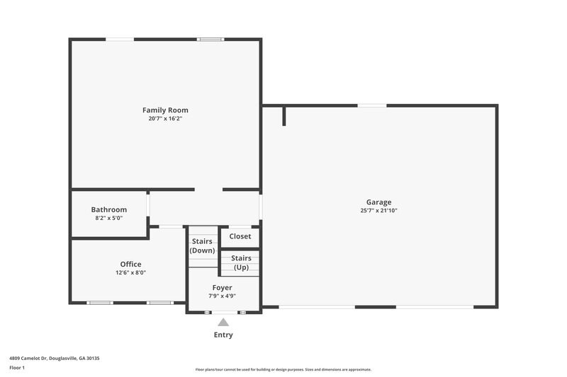 1,790/Mo, 4809 Camelot Dr Douglasville, GA 30135 Floor Plan View 2