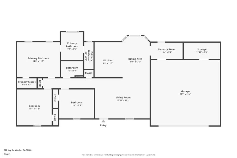 2,590/Mo, 372 Kay Dr Winder, GA 30680 Floor Plan View