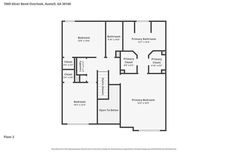 2,140/Mo, 7069 Silver Bend Overlook Austell, GA 30168 Floor Plan View 2