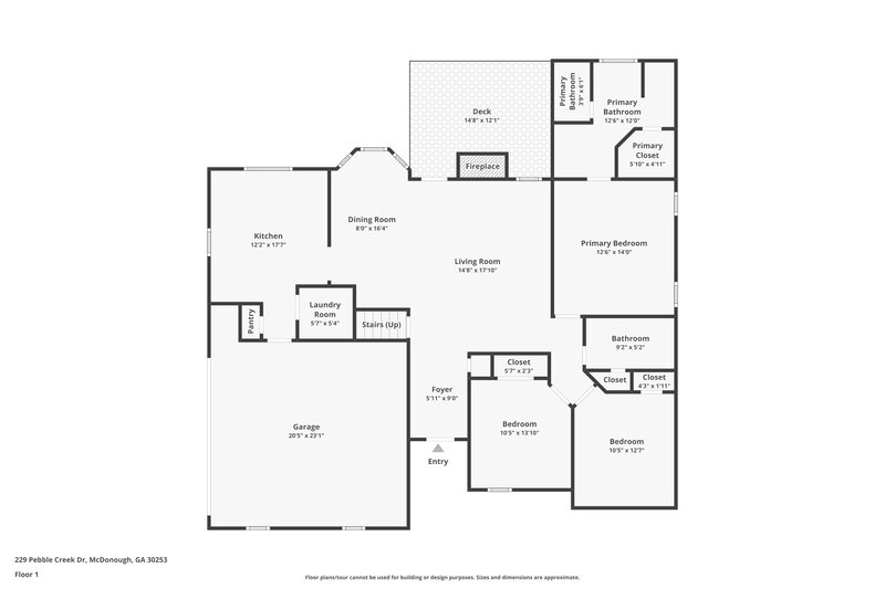 2,060/Mo, 229 Pebble Creek Dr McDonough, GA 30253 Floorplan View