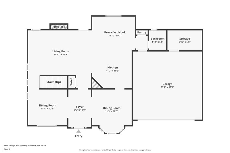 2,670/Mo, 5943 Vinings Vintage Way Mableton, GA 30126 Floor Plan View