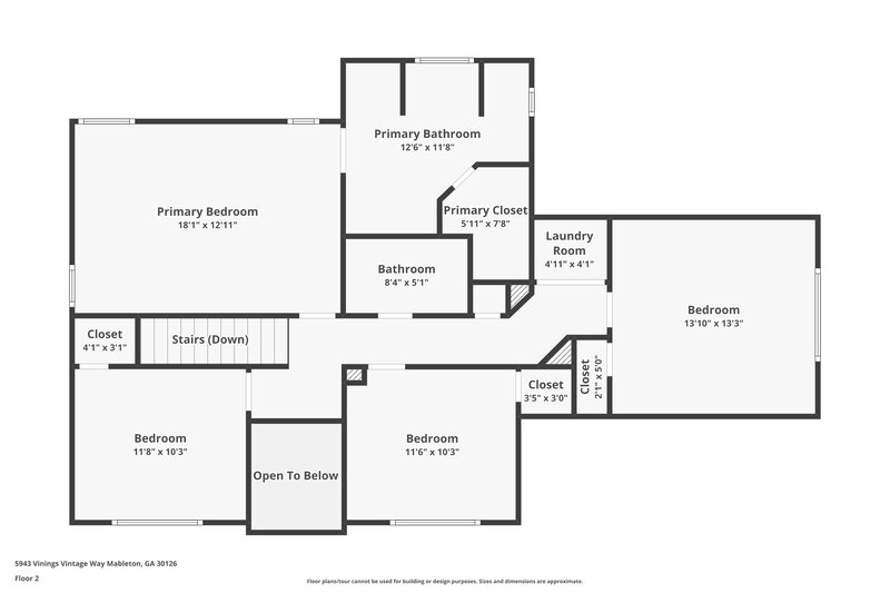 2,670/Mo, 5943 Vinings Vintage Way Mableton, GA 30126 Floor Plan View 2