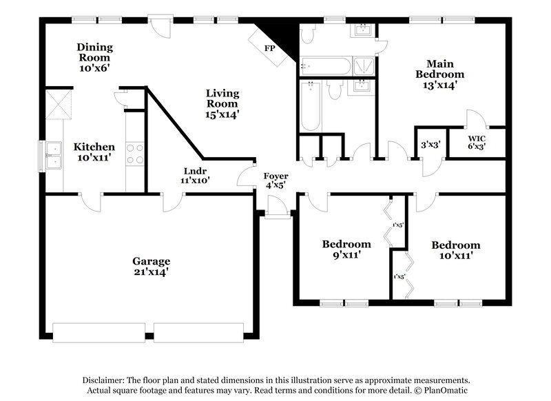 1,790/Mo, 6 Oak St Newnan, GA 30263 Floor Plan View