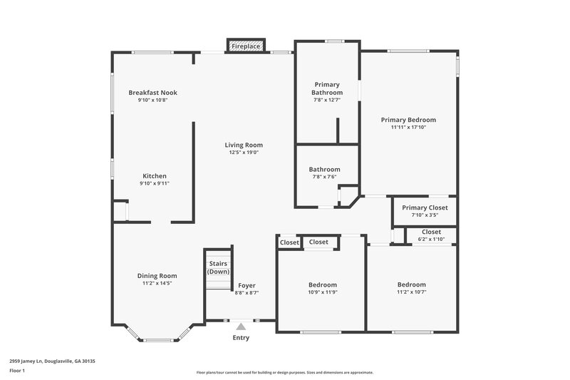 1,995/Mo, 2959 Jamey Ln Douglasville, GA 30135 Floor Plan View 2