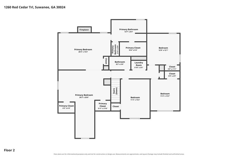 2,480/Mo, 1260 Red Cedar Trl Suwanee, GA 30024 Floor Plan View