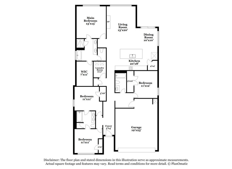 3,520/Mo, 376 Magnolia Drive Dawsonville, GA 30534 Floor Plan View