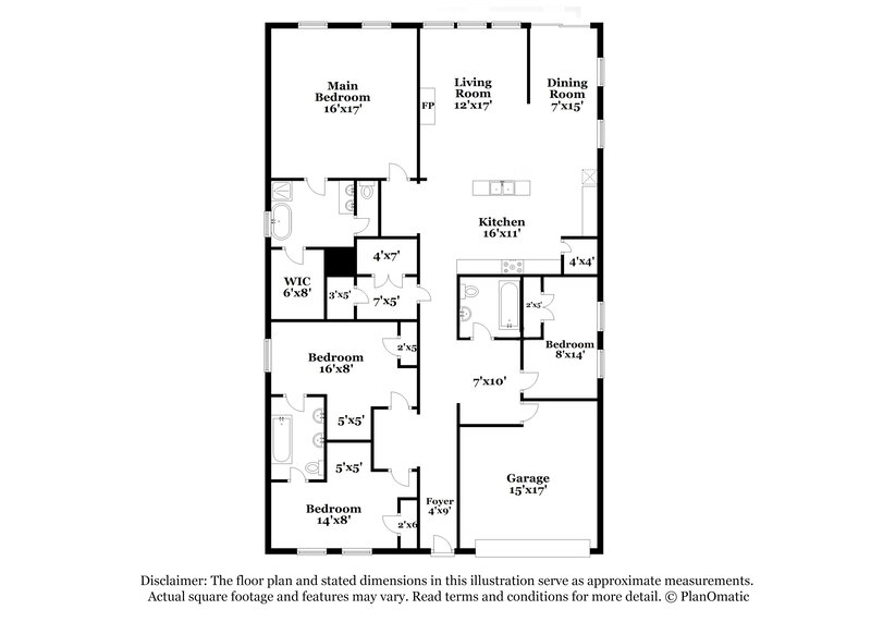 2,500/Mo, 5813 Hackberry Ln Braselton, GA 30517 Floor Plan View