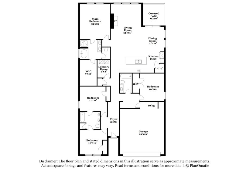 2,425/Mo, 5841 Hackberry Ln Braselton, GA 30517 Floor Plan View