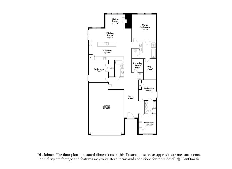 2,625/Mo, 5842 Union Grove Dr Braselton, GA 30517 Floor Plan View