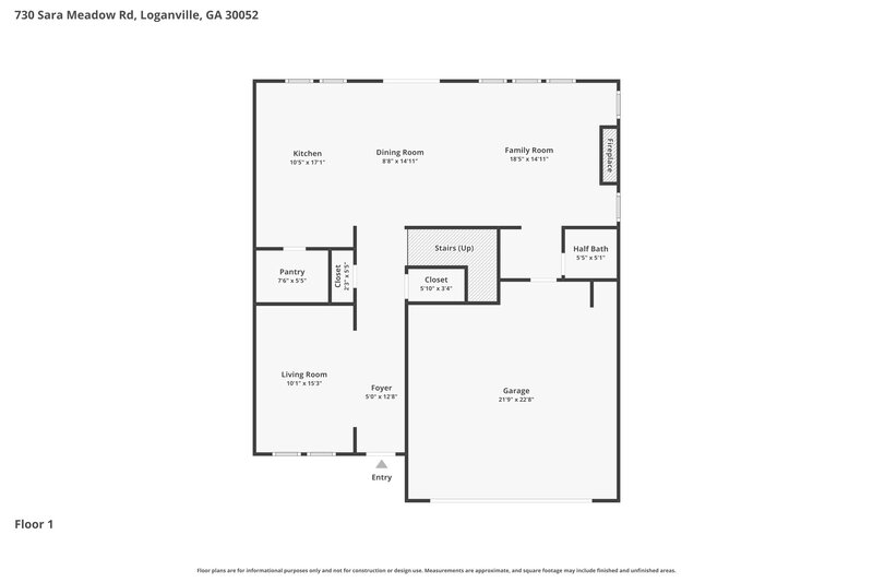 2,665/Mo, 730 Sara Meadow Rd Loganville, GA 30052 Floor Plan View