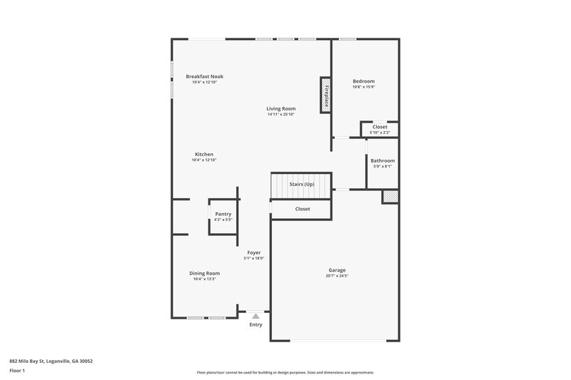 2,840/Mo, 882 Milo Bay St Loganville, GA 30052 Floor Plan View