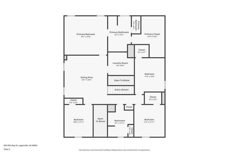 2,840/Mo, 882 Milo Bay St Loganville, GA 30052 Floor Plan View 2