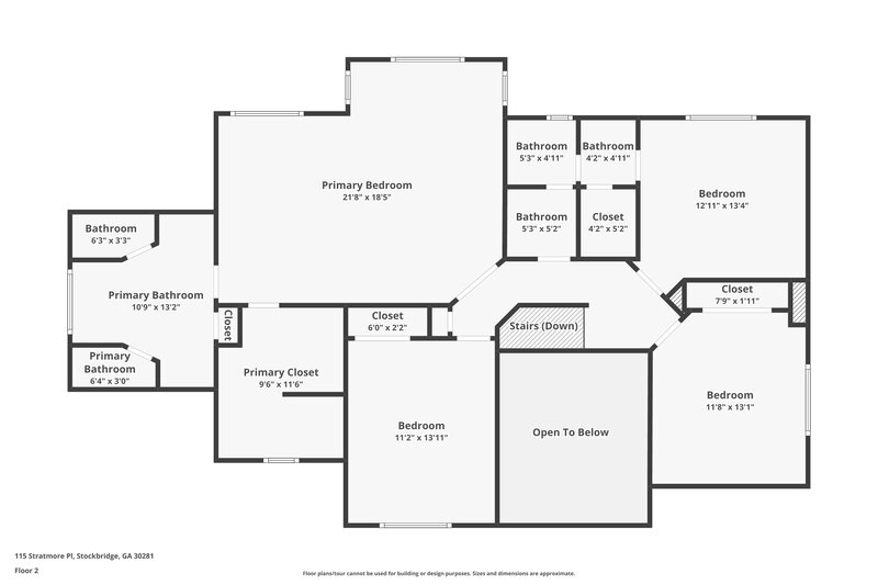 2,445/Mo, 115 Stratmore Pl Stockbridge, GA 30281 Floor Plan View 2