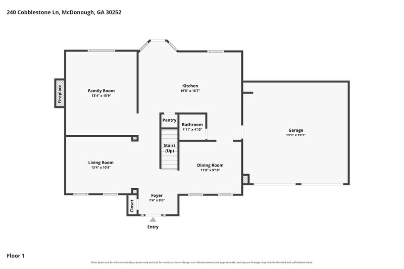 2,180/Mo, 240 Cobblestone Ln McDonough, GA 30252 Floor Plan View
