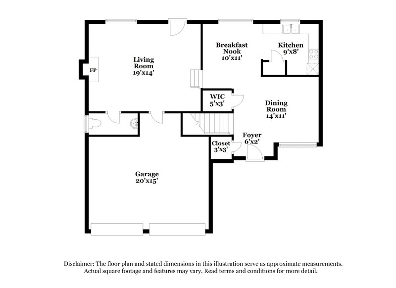 2,040/Mo, 3527 McIntosh Ln Snellville, GA 30039 Floor Plan View