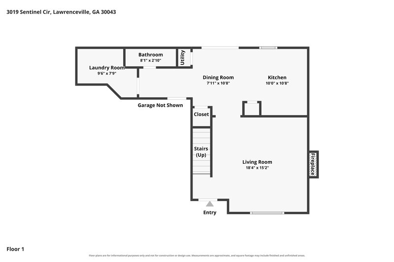 1,960/Mo, 3019 Sentinel Cir Lawrenceville, GA 30043 Floor Plan View