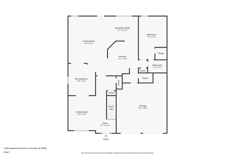 2,845/Mo, 4740 Hopewell Manor Dr Cumming, GA 30040 Floor Plan View