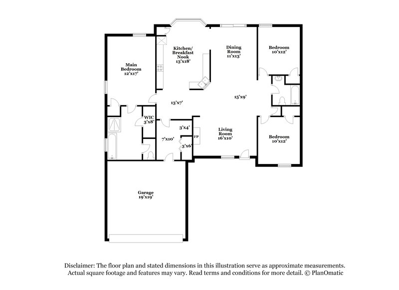 1,765/Mo, 118 Beckett Dr Dallas, GA 30132 Floor Plan View