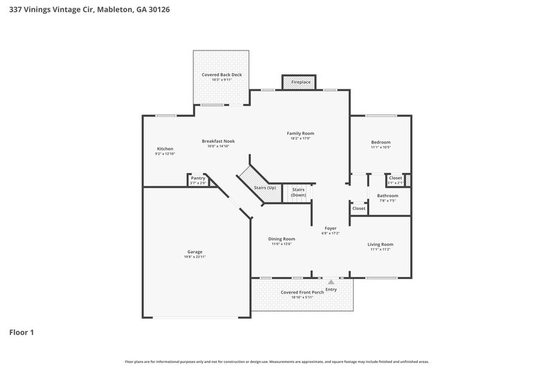 2,965/Mo, 337 Vinings Vintage Cir Mableton, GA 30126 Floor Plan View 2