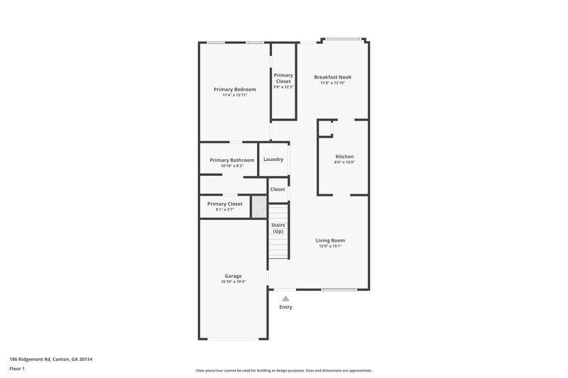2,110/Mo, 186 Ridgemont Rd Canton, GA 30114 Floor Plan View
