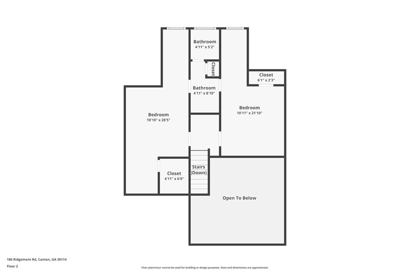 2,110/Mo, 186 Ridgemont Rd Canton, GA 30114 Floor Plan View 2