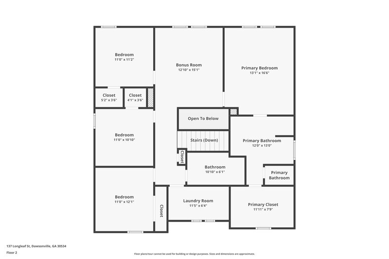 2,290/Mo, 137 Longleaf St Dawsonville, GA 30534 Floor Plan View 2